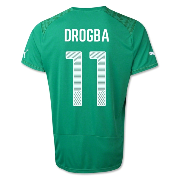 14-15 Ivory Coast Away DROGBA Soccer Jersey - Click Image to Close
